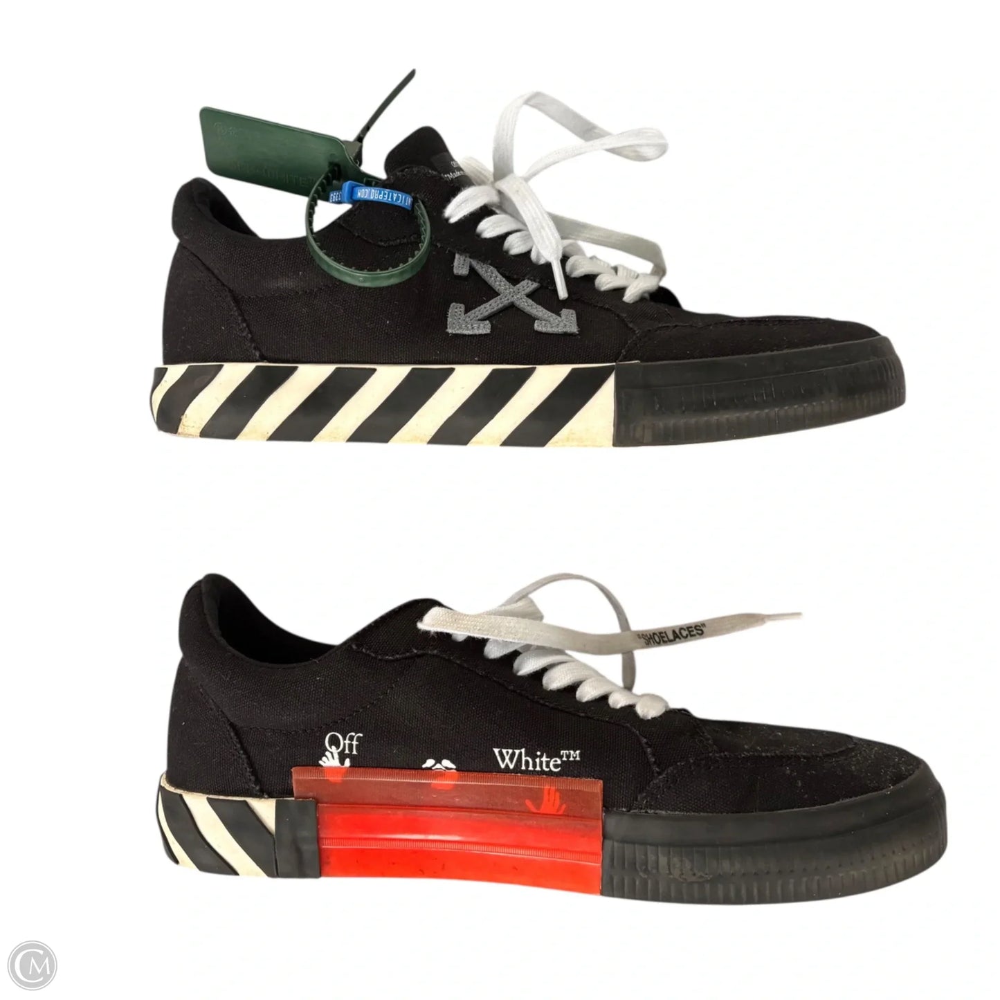 Shoes Luxury Designer By Off-white In Black & White, Size: 12