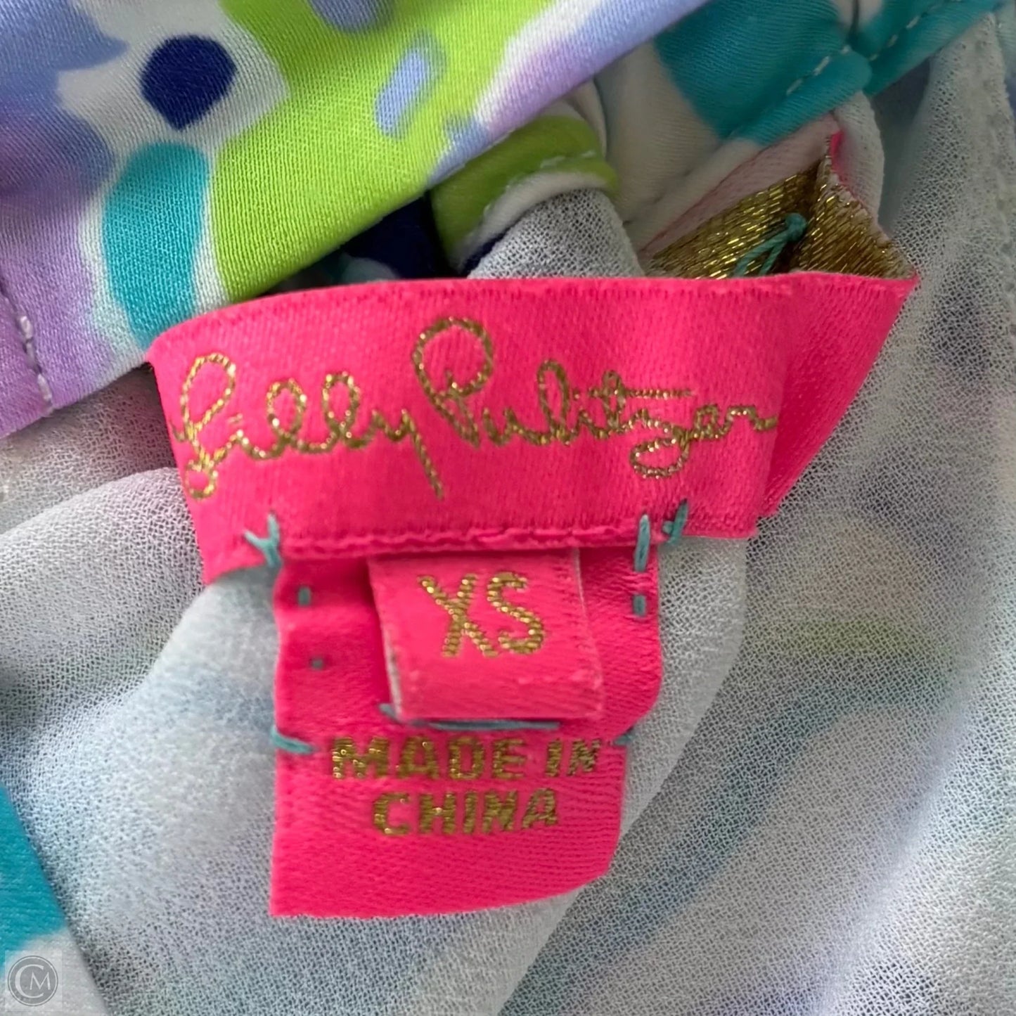 Top Sleeveless Designer By Lilly Pulitzer In Blue & Green, Size: Xs