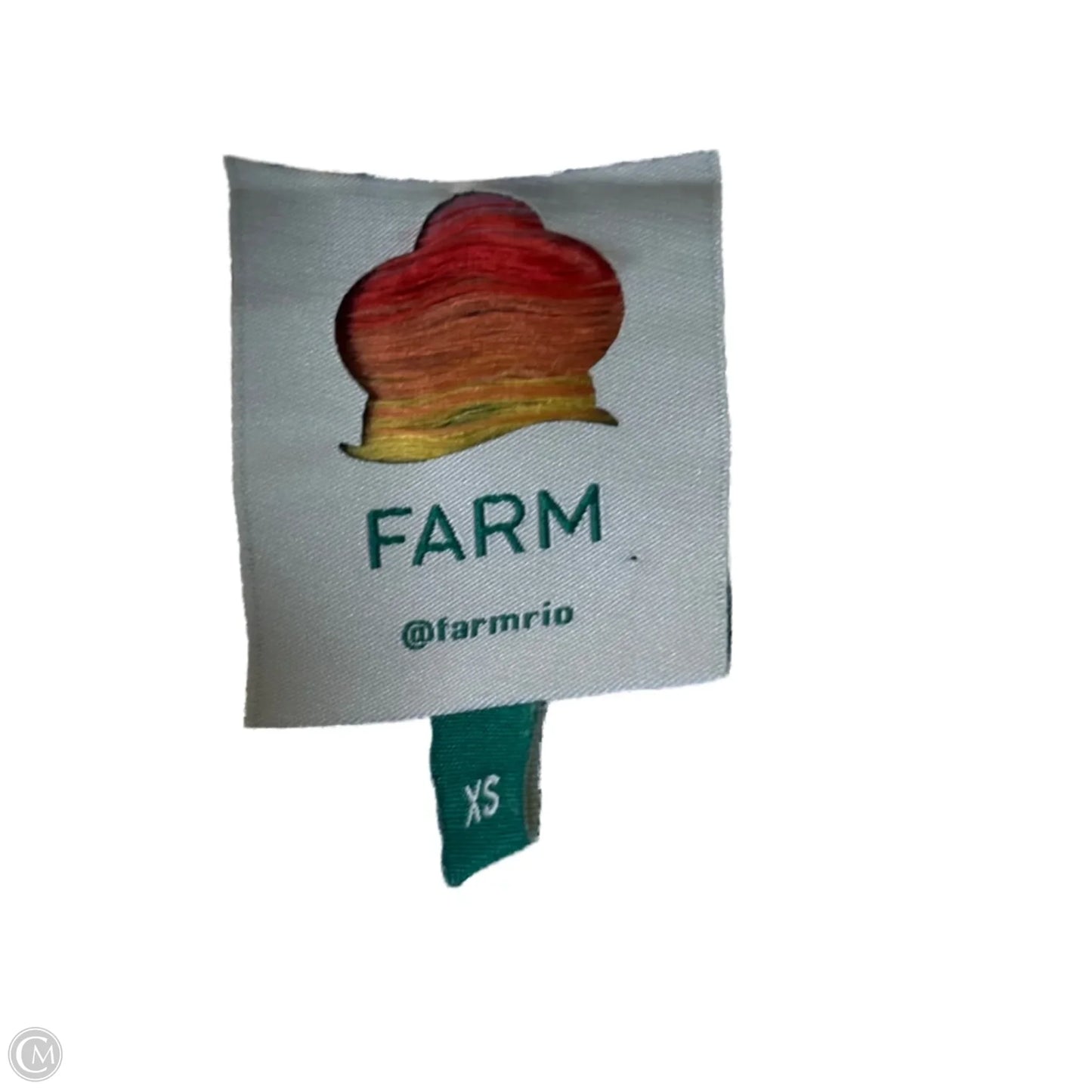 Dress Casual Short By Farm Rio In White & Yellow, Size: Xs