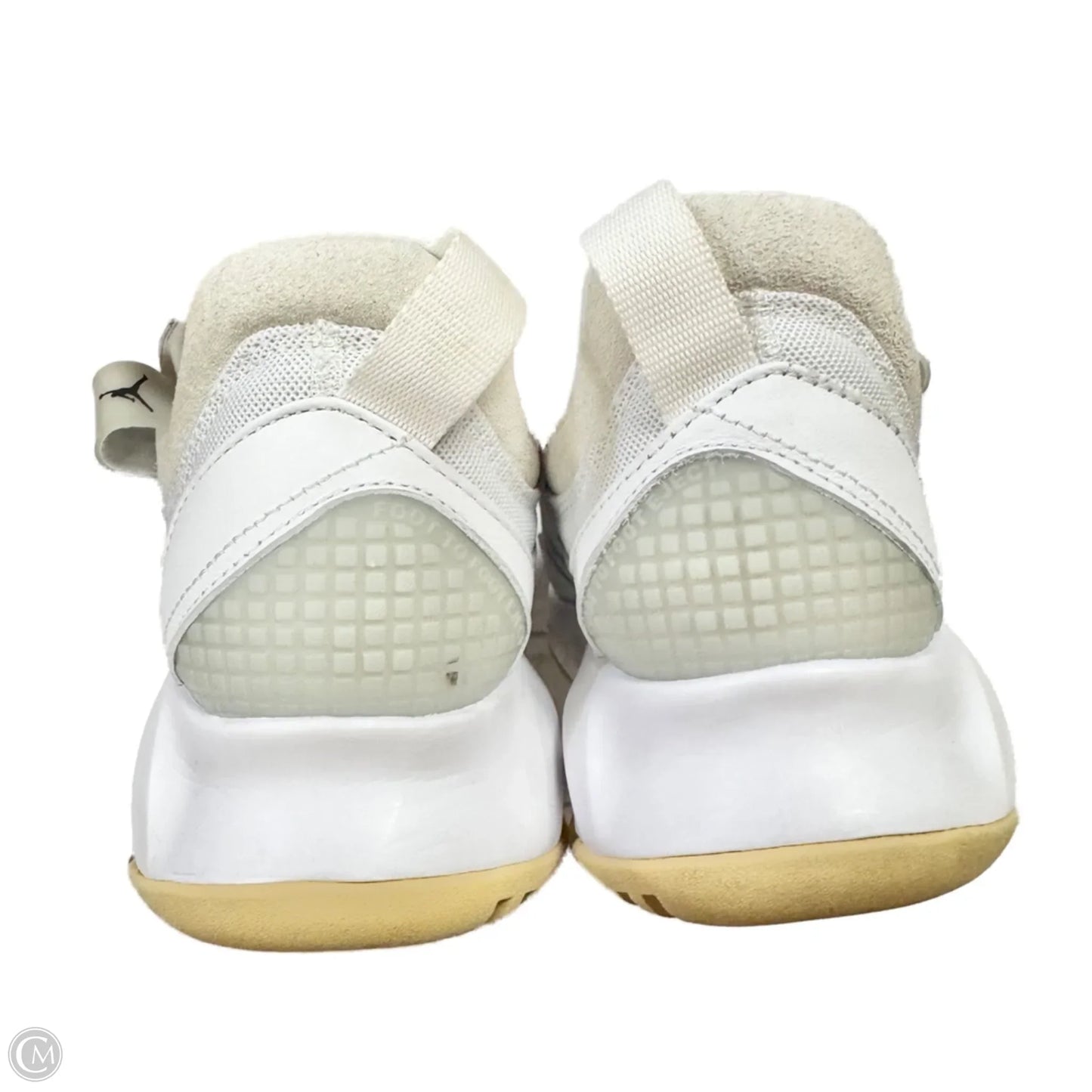 Shoes Luxury Designer By Jordan In White, Size: 9.5