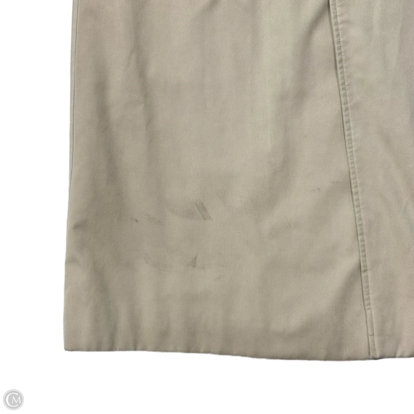 Coat Luxury Designer By Burberry In Tan, Size: L