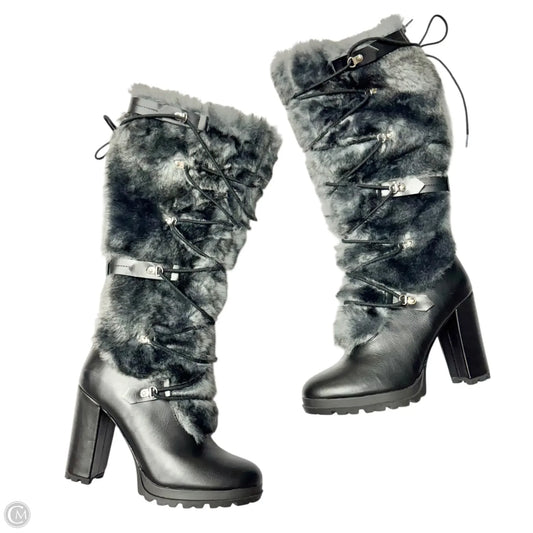 Boots Knee Heels By Shoedazzle In Black, Size: 9.5