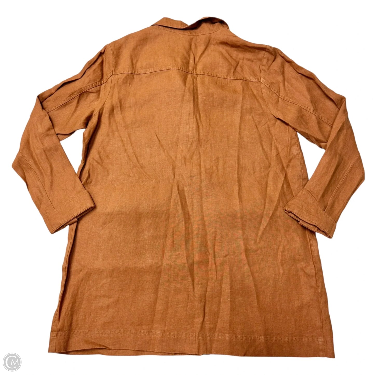 Jacket Shirt By J. Jill In Brown, Size: M