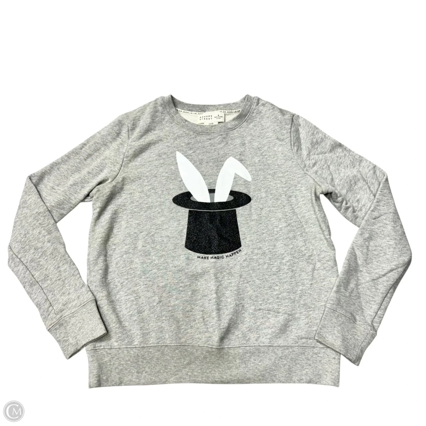 Sweatshirt Designer By Kate Spade In Grey, Size: Xs