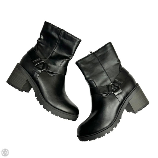 Boots Ankle Heels By Universal Thread In Black, Size: 10
