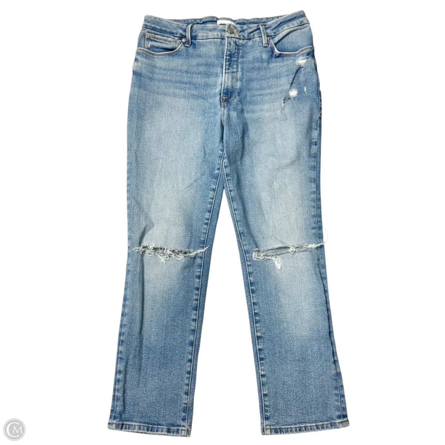 Jeans Straight By Good American In Blue, Size: 12