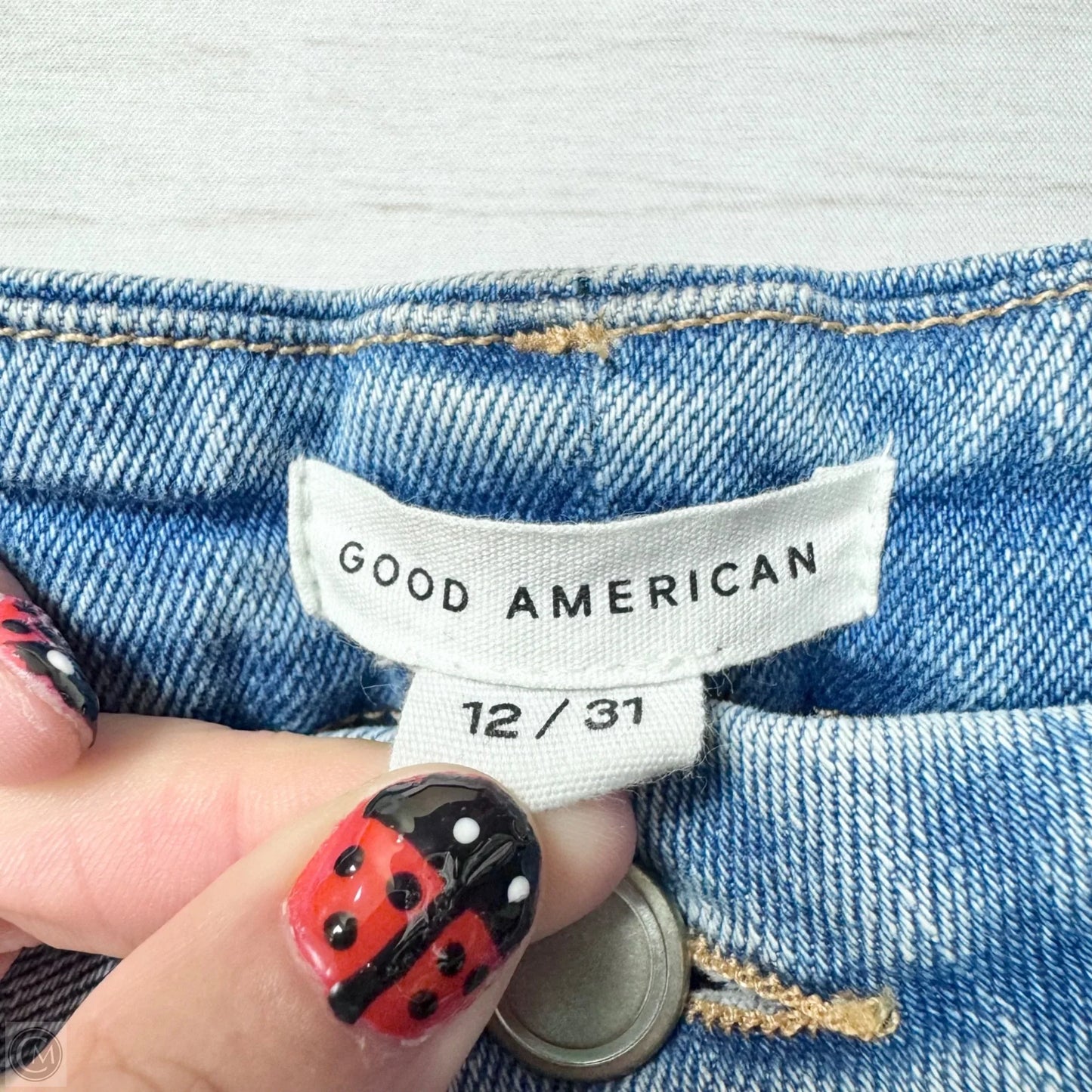 Jeans Straight By Good American In Blue, Size: 12