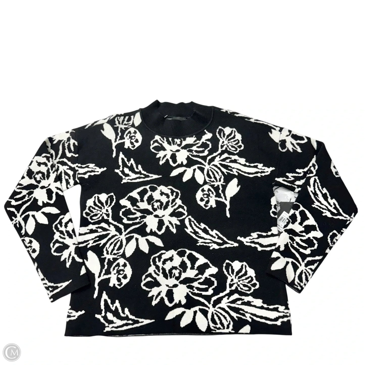 Sweater By Cyrus In Black & White, Size: M
