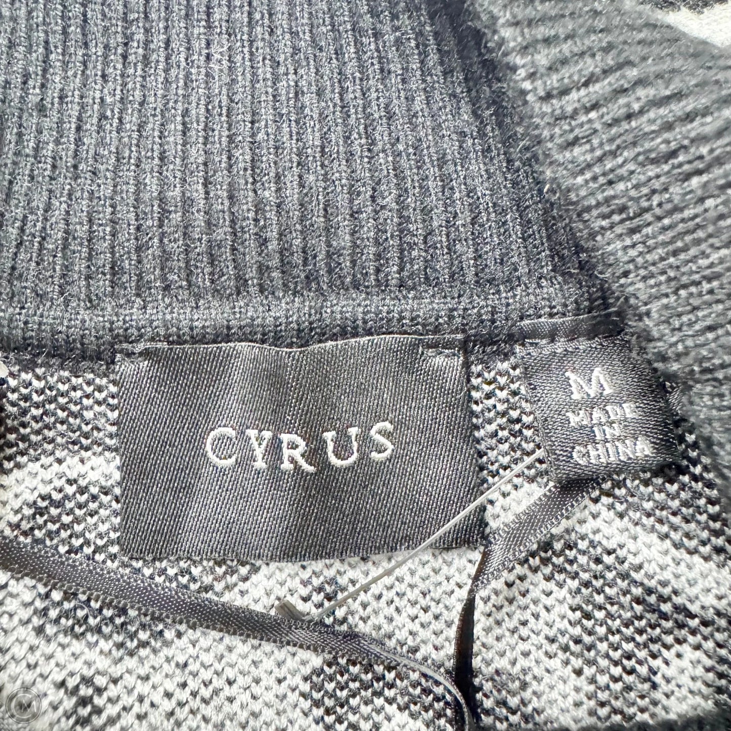 Sweater By Cyrus In Black & White, Size: M