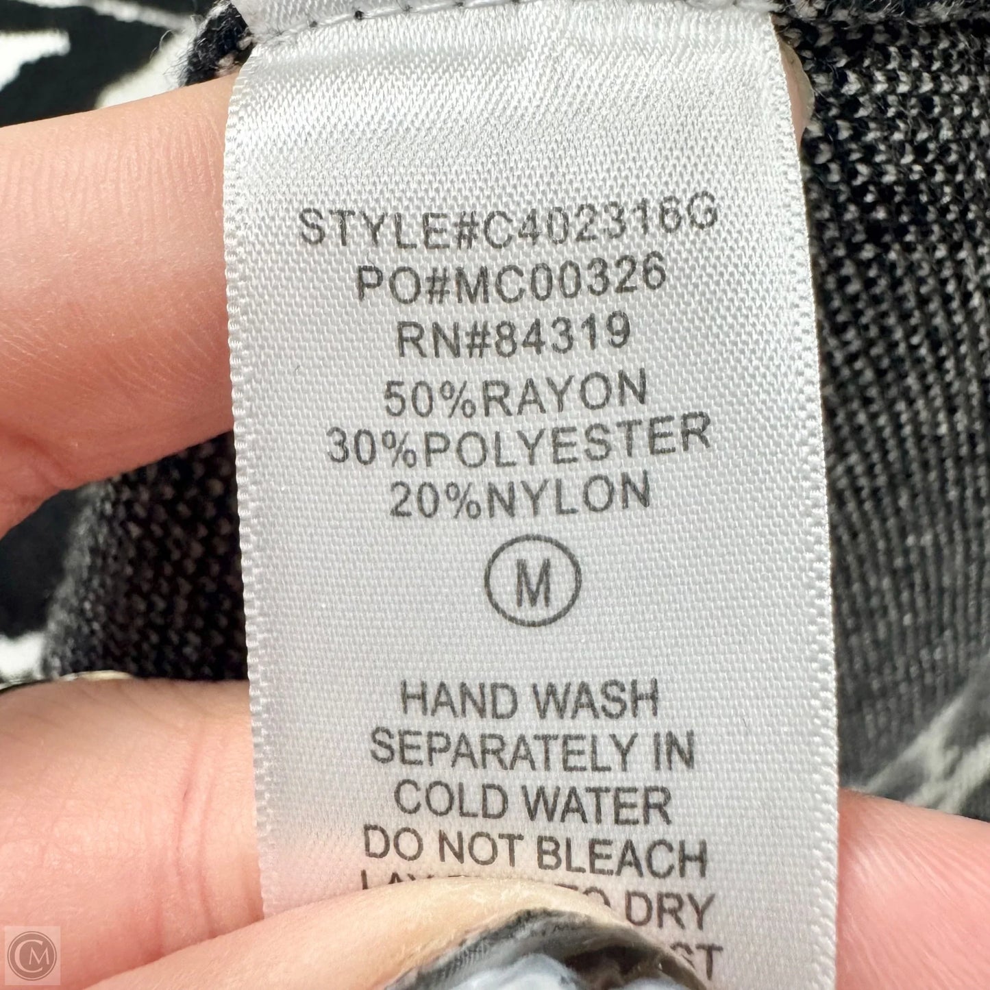 Sweater By Cyrus In Black & White, Size: M