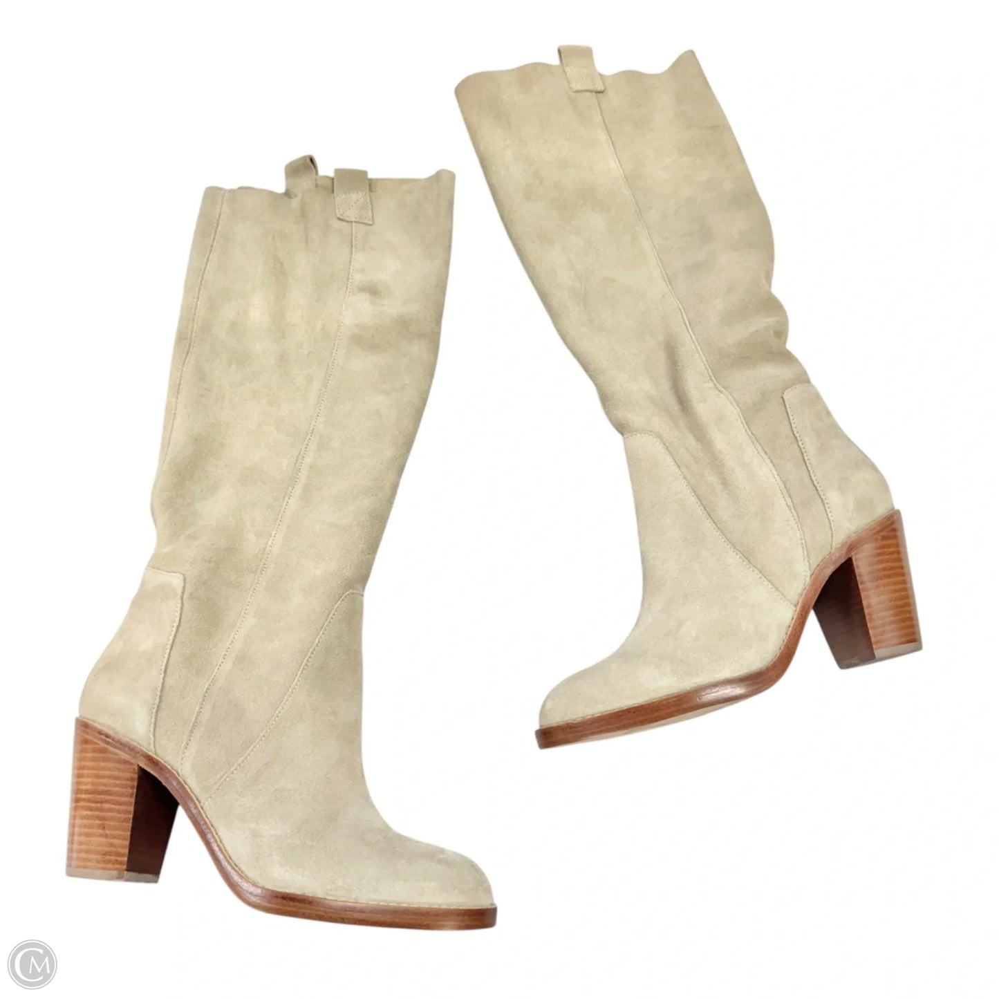 Boots Knee Heels By Matt Bernson In Taupe, Size: 7.5