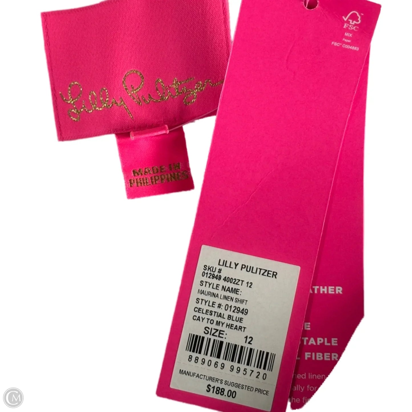 Dress Designer By Lilly Pulitzer In Blue & Pink, Size: L