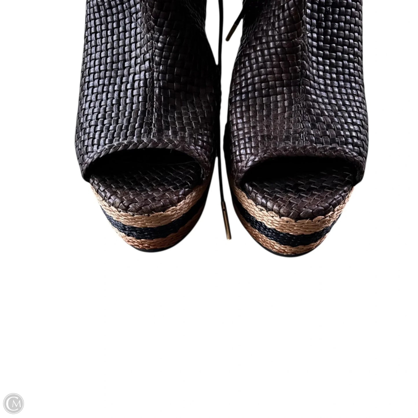 Boots Luxury Designer By Burberry In Brown, Size: 7.5