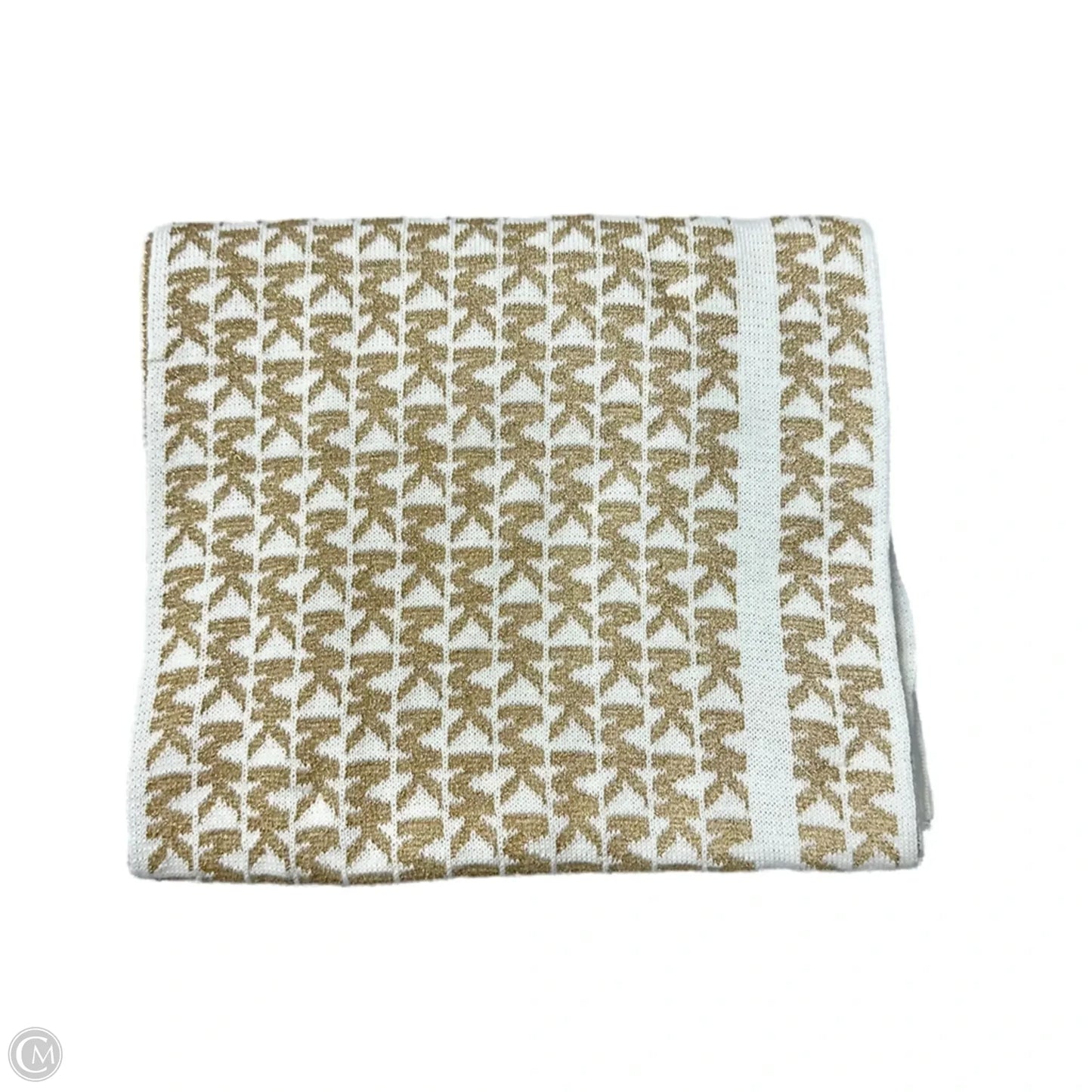 Scarf Winter Set By Michael By Michael Kors In Gold & White