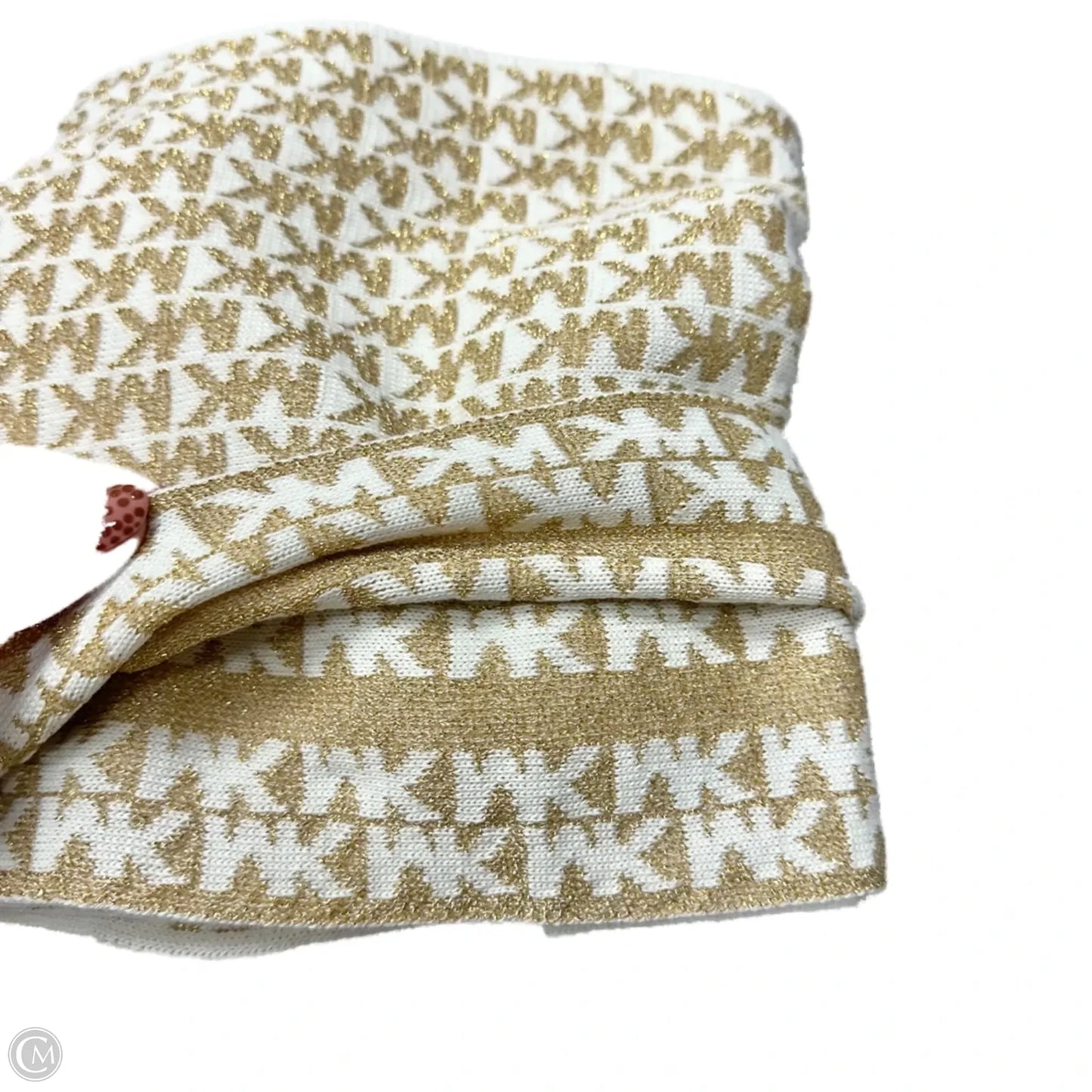 Scarf Winter Set By Michael By Michael Kors In Gold & White