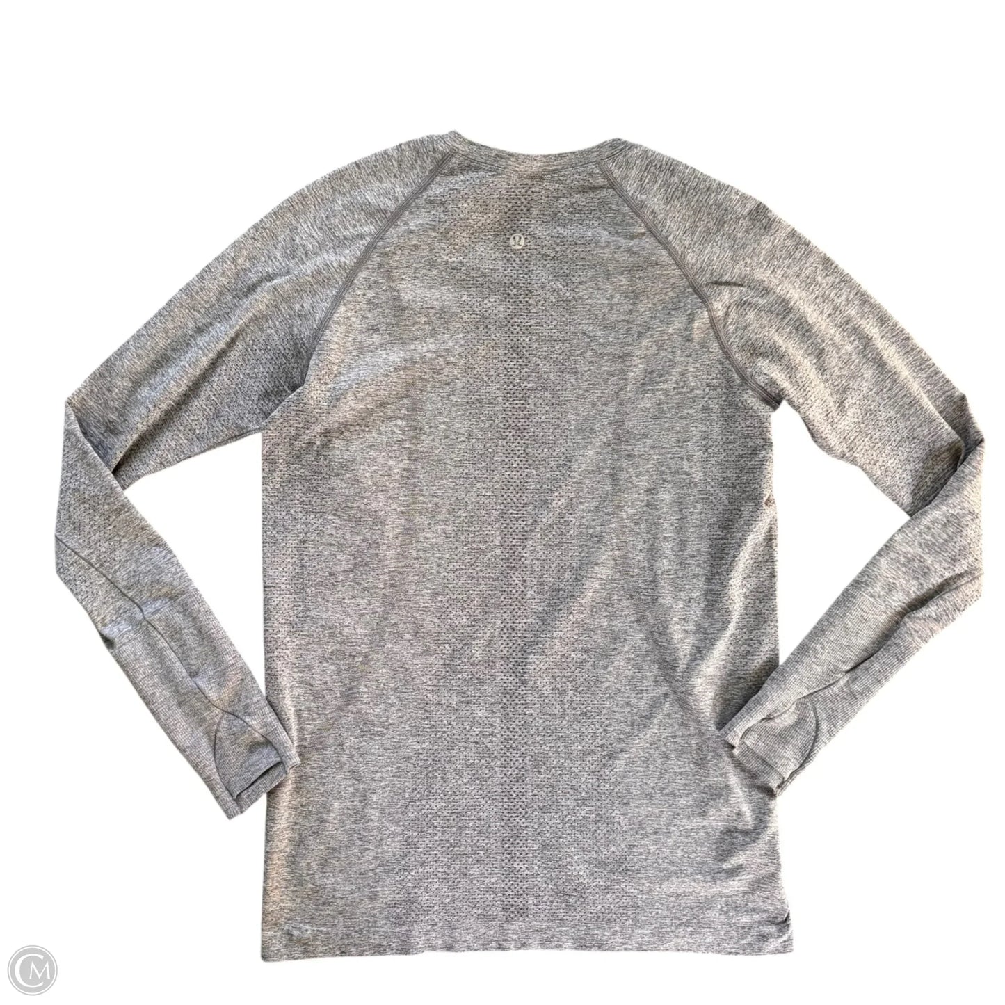 Athletic Top Long Sleeve Crewneck By Lululemon In Grey, Size: M