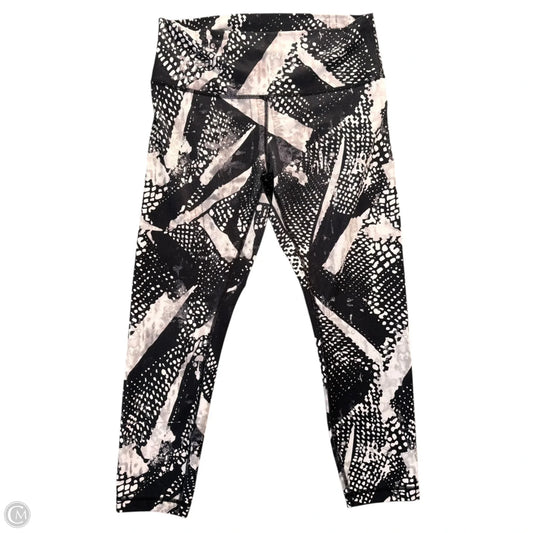 Athletic Leggings By Lululemon In Black & Grey, Size: L