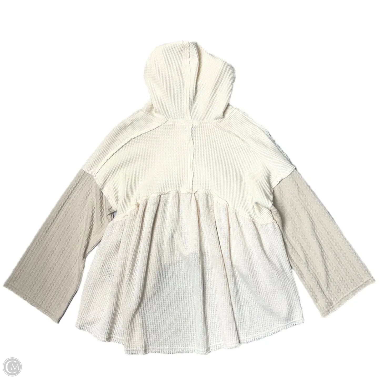 Sweatshirt Hoodie By Pol In Cream, Size: S