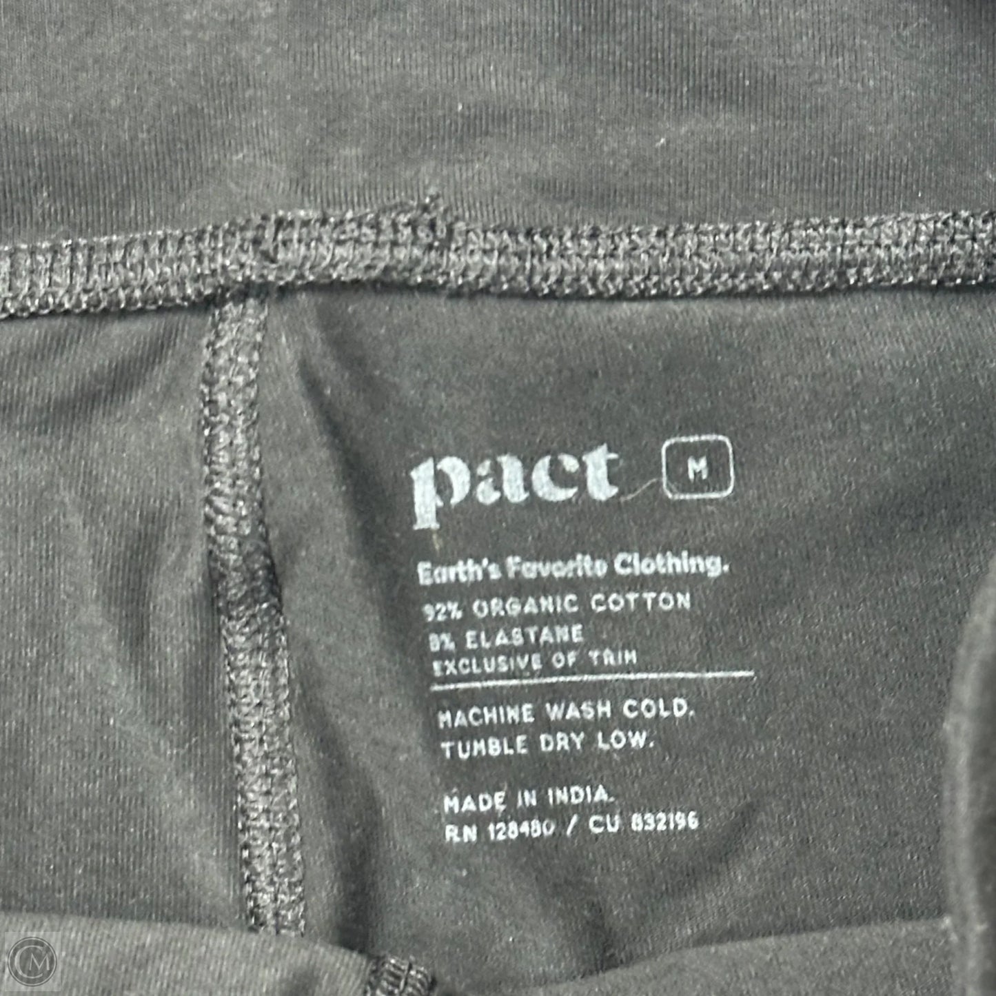 Athletic Leggings By Pact In Black, Size: M