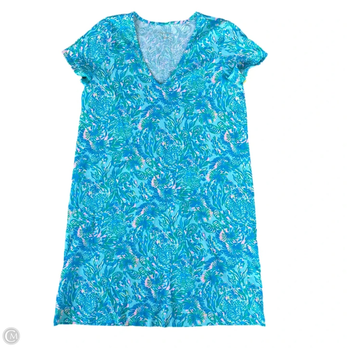 Dress Designer By Lilly Pulitzer In Blue & Green, Size: L