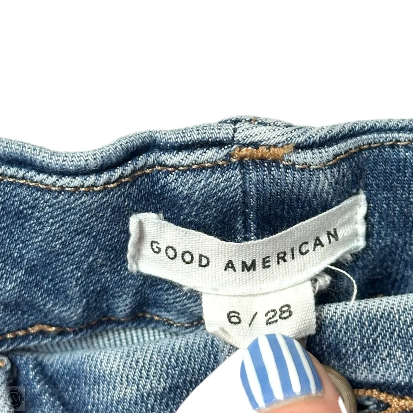 Jeans Skinny By Good American In Blue, Size: 6
