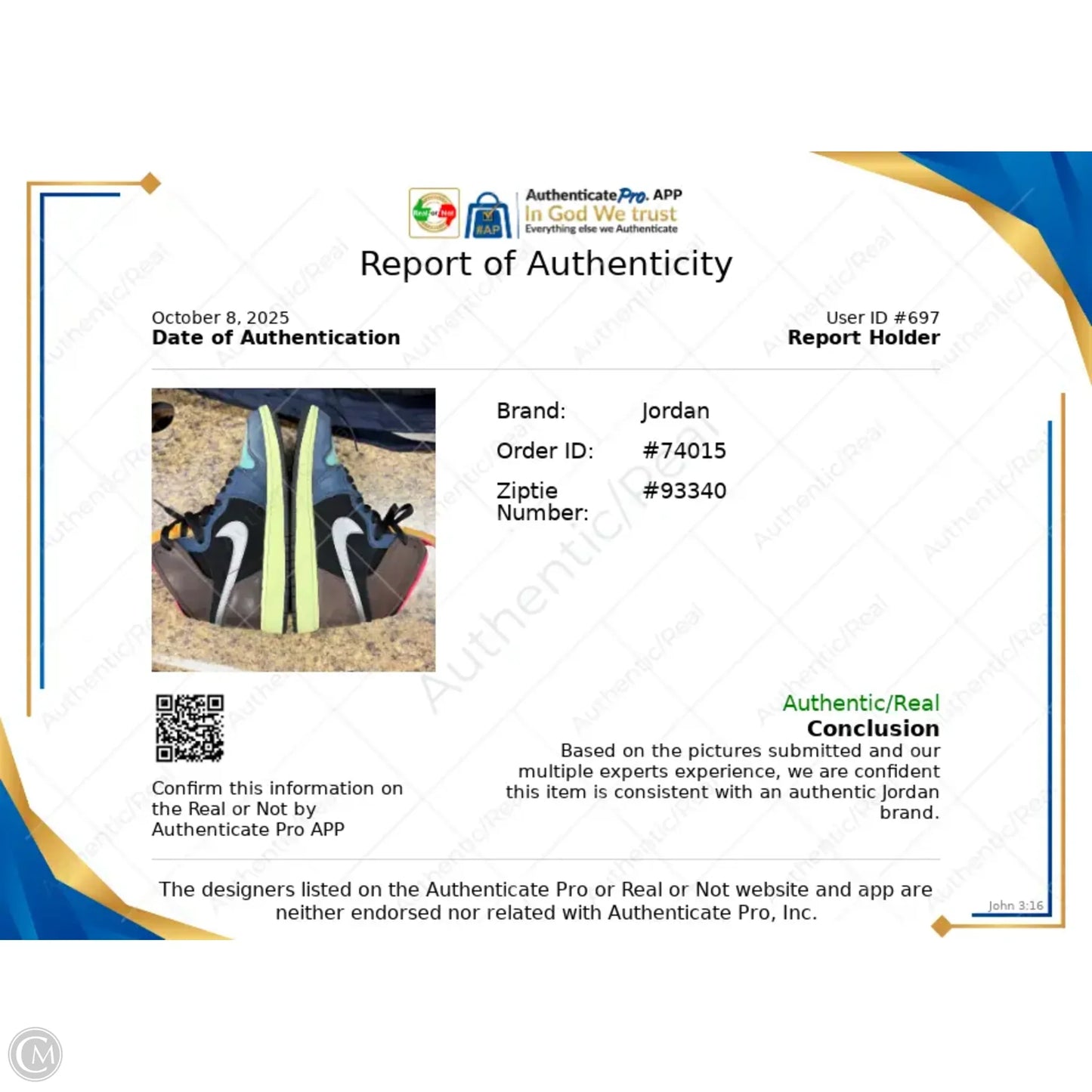 Shoes Luxury Designer By Jordan In Multi-colored, Size: 9