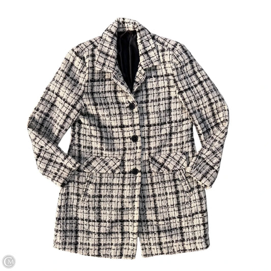 Coat Peacoat By Azel Hazel In Black & White, Size: M