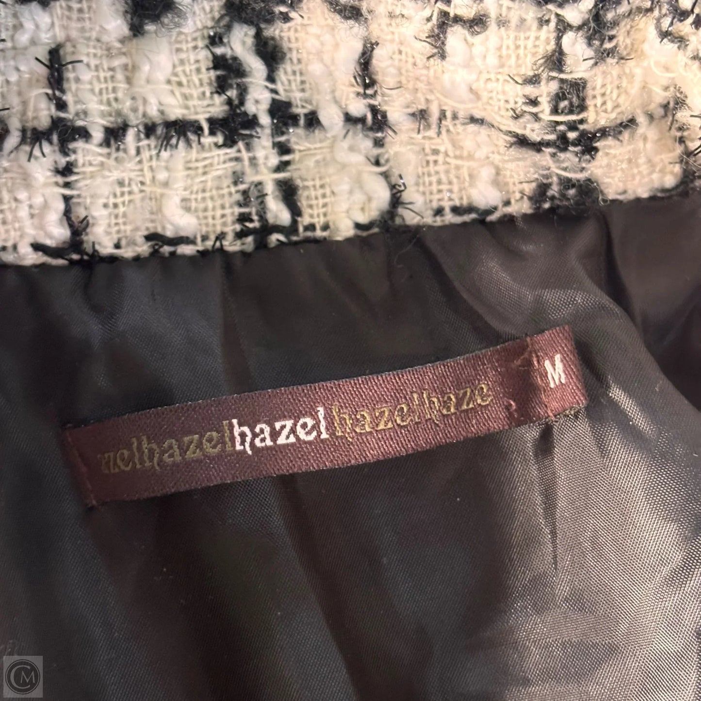 Coat Peacoat By Azel Hazel In Black & White, Size: M