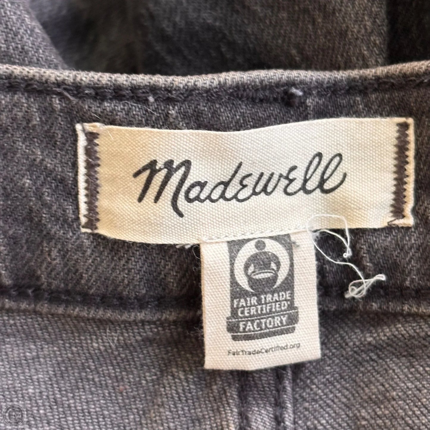 Jeans Straight By Madewell In Black Denim, Size: 10