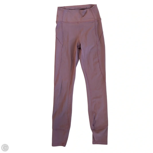 Athletic Leggings By Lululemon In Mauve, Size: Xs