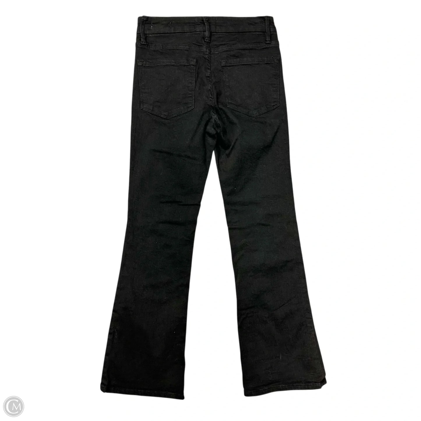 Jeans Boot Cut By Frame In Black Denim, Size: 0