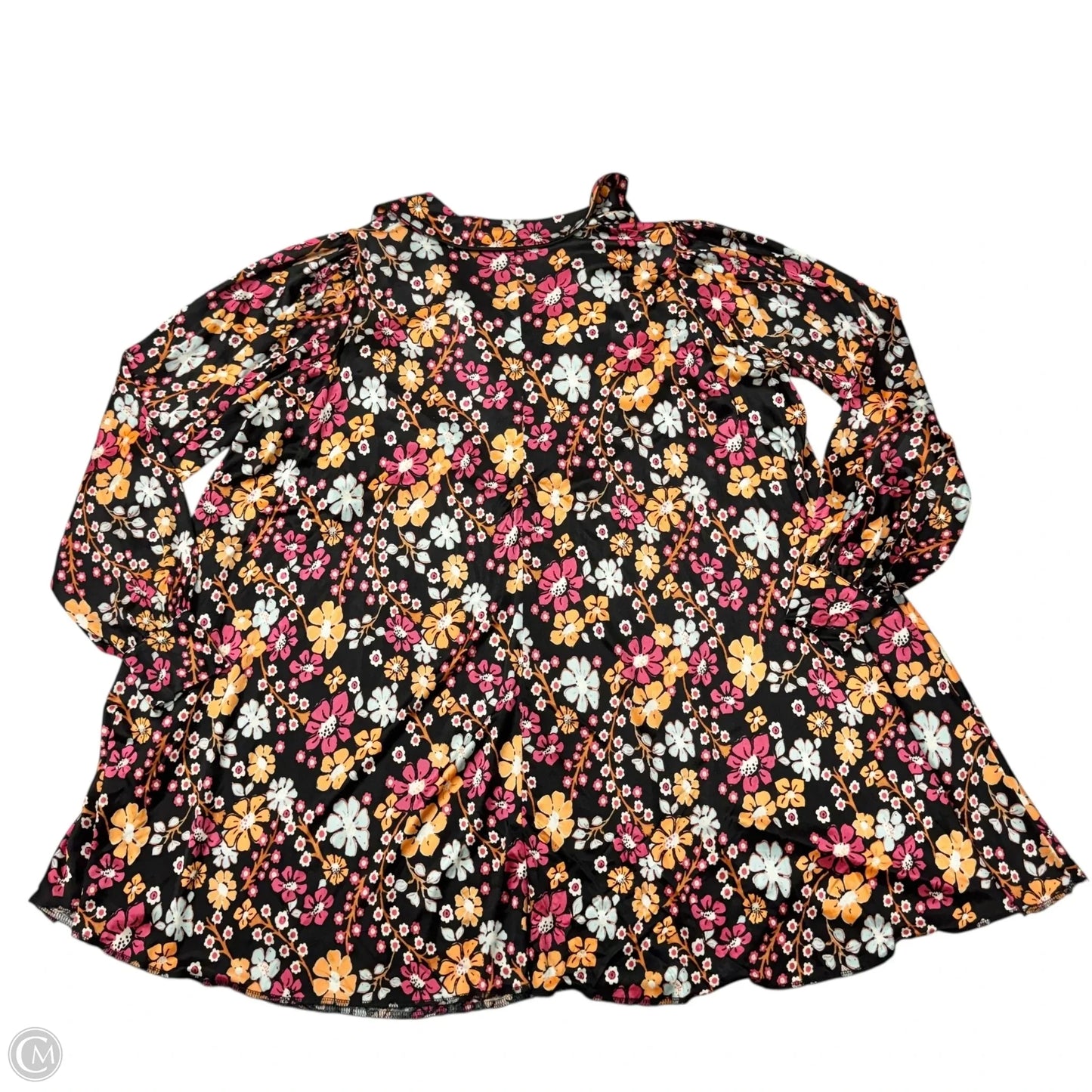 Tunic Long Sleeve By Free People In Floral Print, Size: M