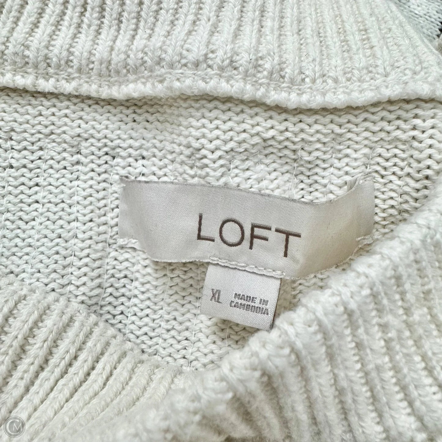 Sweater By Loft In Striped Pattern, Size: Xl