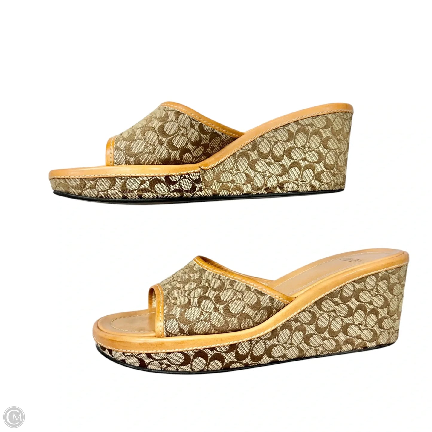 Sandals Designer By Coach In Brown & Tan, Size: 11