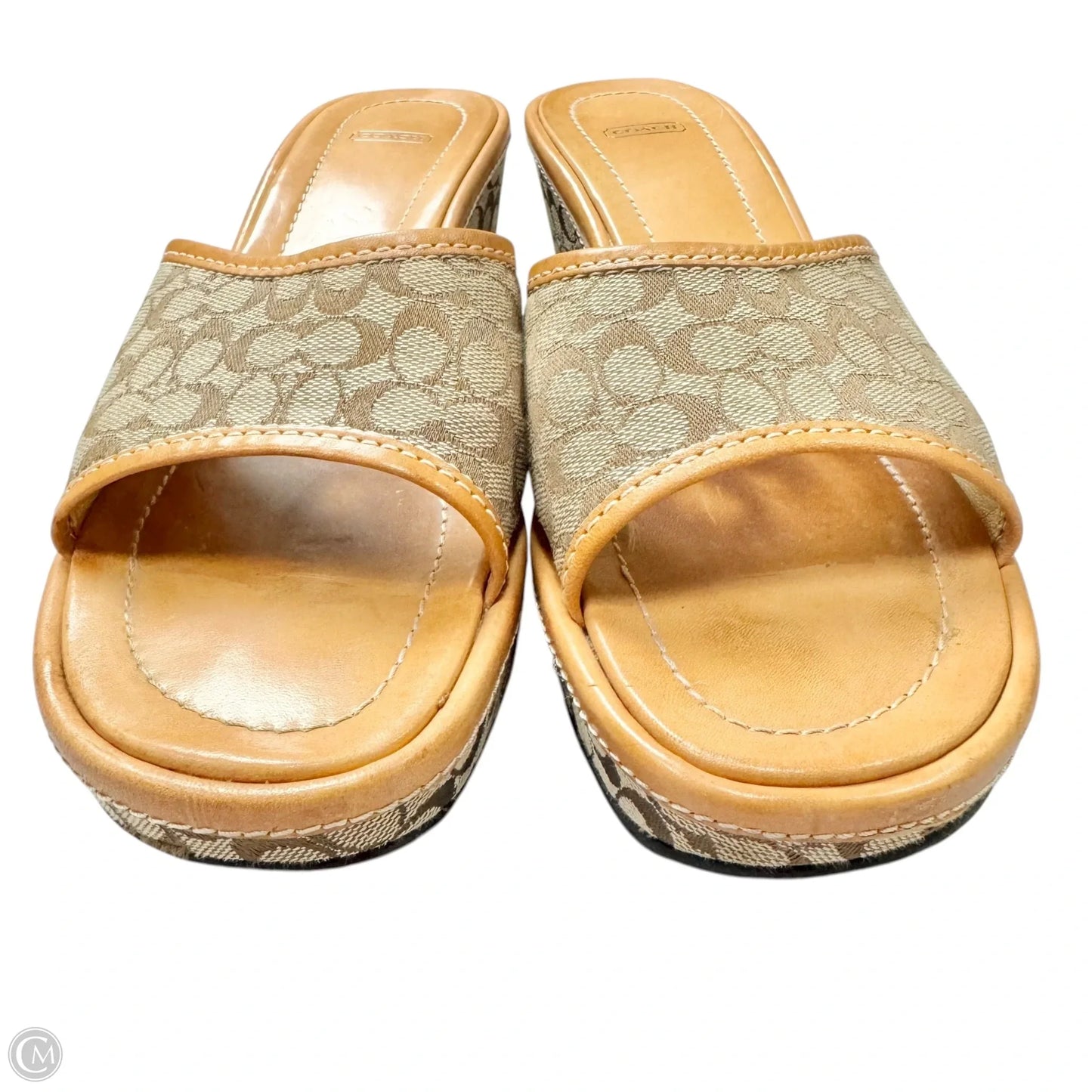 Sandals Designer By Coach In Brown & Tan, Size: 11