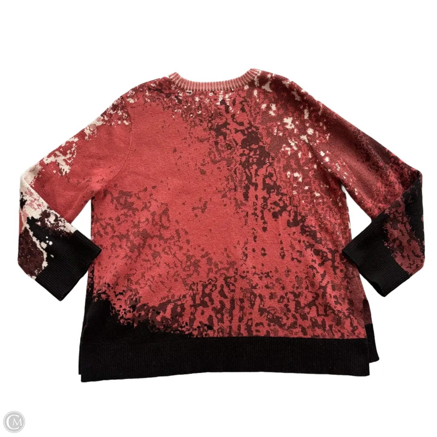 Sweater By Nic + Zoe In Black & Pink, Size: Xl