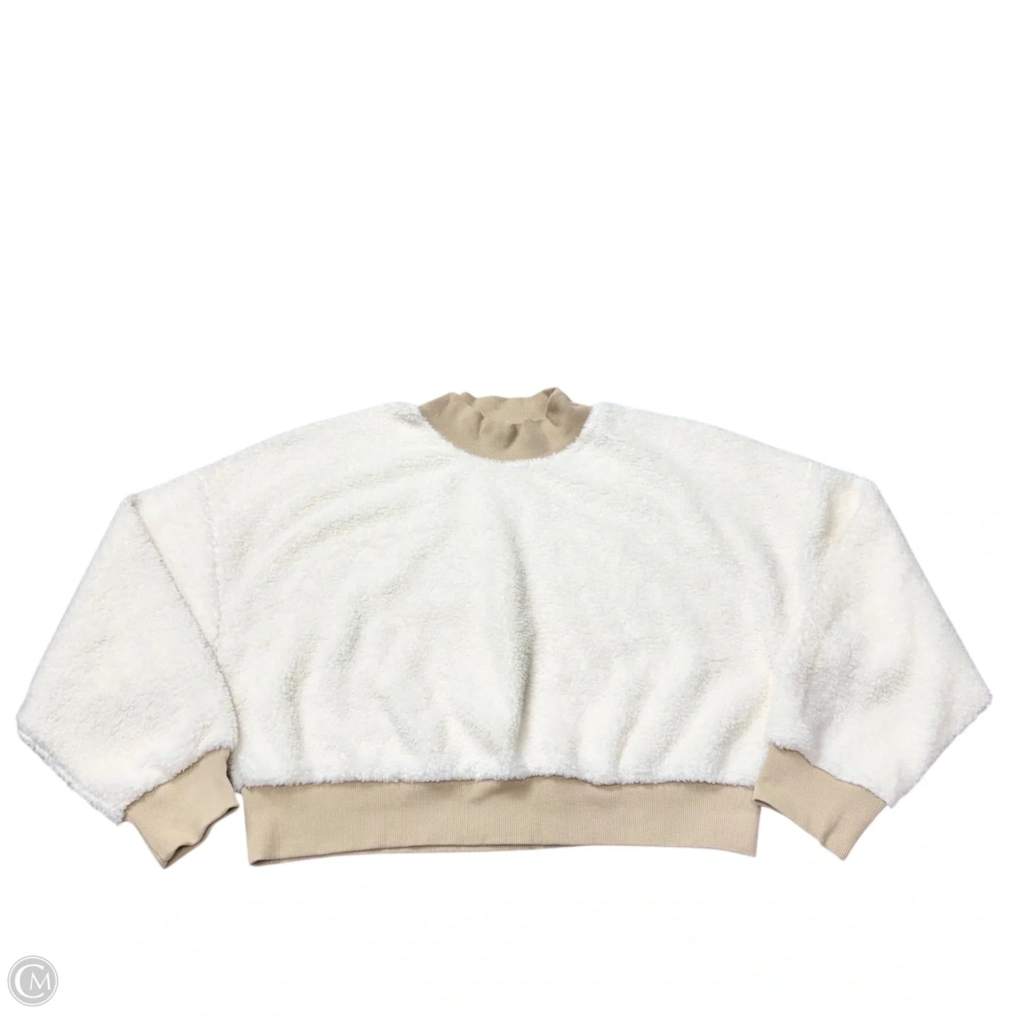 Athletic Sweatshirt Crewneck By Fabletics In Brown & Cream, Size: Xxl