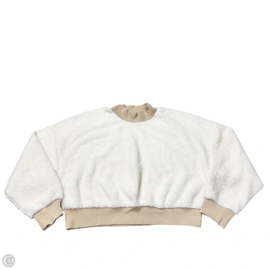 Athletic Sweatshirt Crewneck By Fabletics In Brown & Cream, Size: Xxl