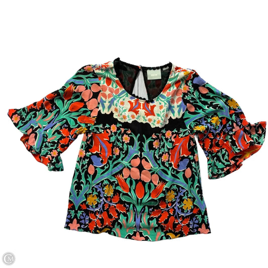 Top 3/4 Sleeve By Maeve In Floral Print, Size: S