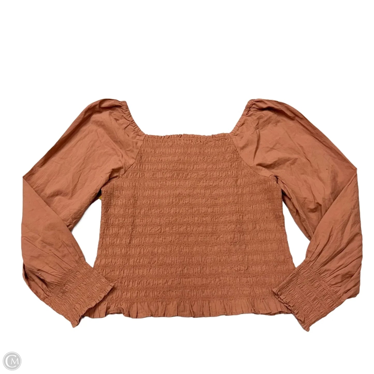 Top Long Sleeve By Madewell In Brown, Size: Xl