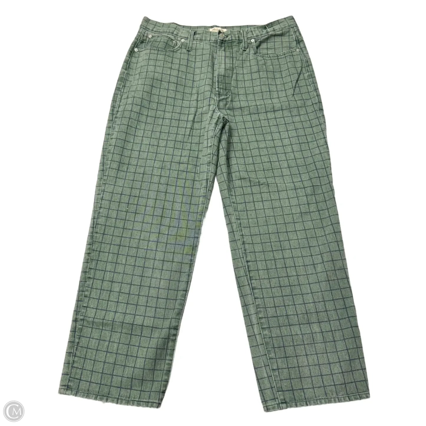 Jeans Straight By Madewell In Blue & Green, Size: 16