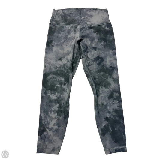 Athletic Leggings By Lululemon In Black & Grey, Size: M