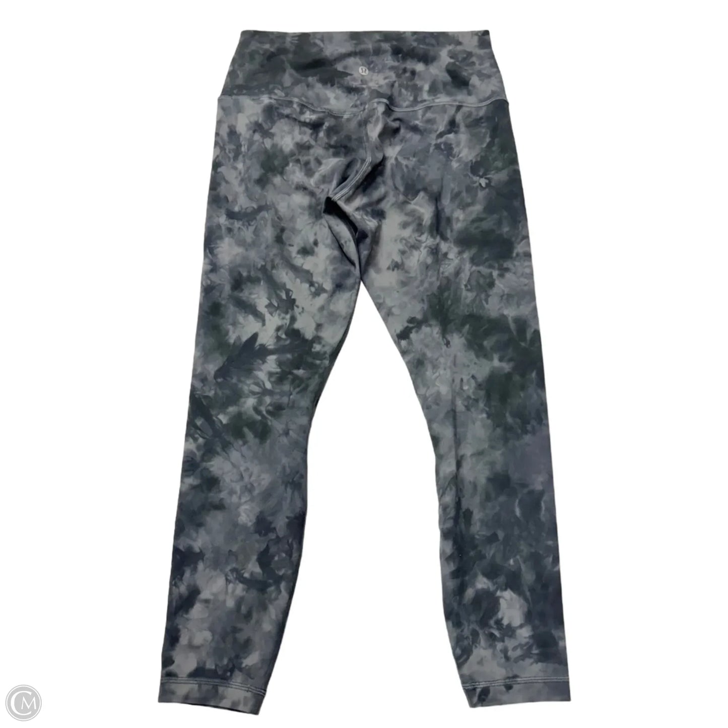 Athletic Leggings By Lululemon In Black & Grey, Size: M