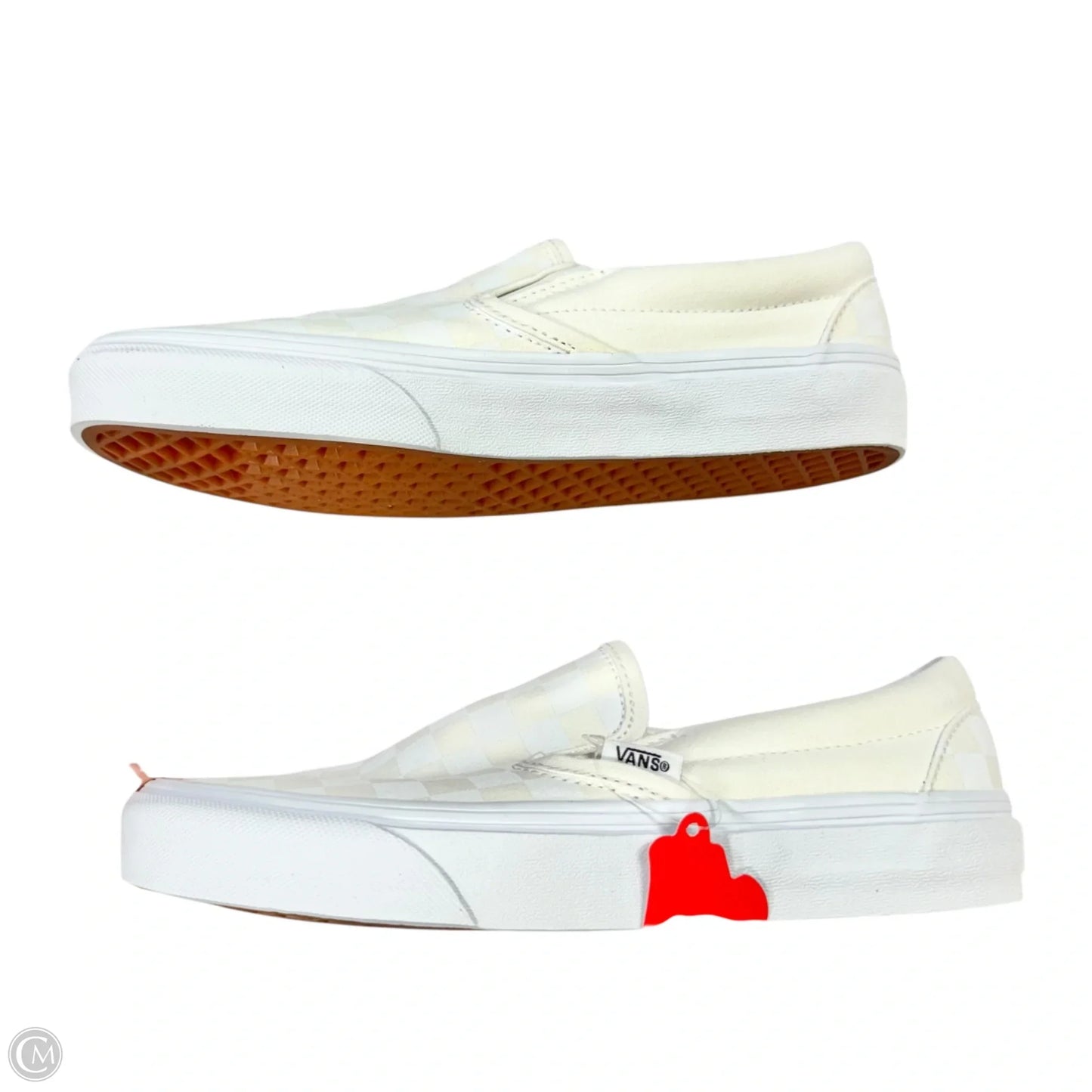 Shoes Athletic By Vans In Cream & White, Size: 7