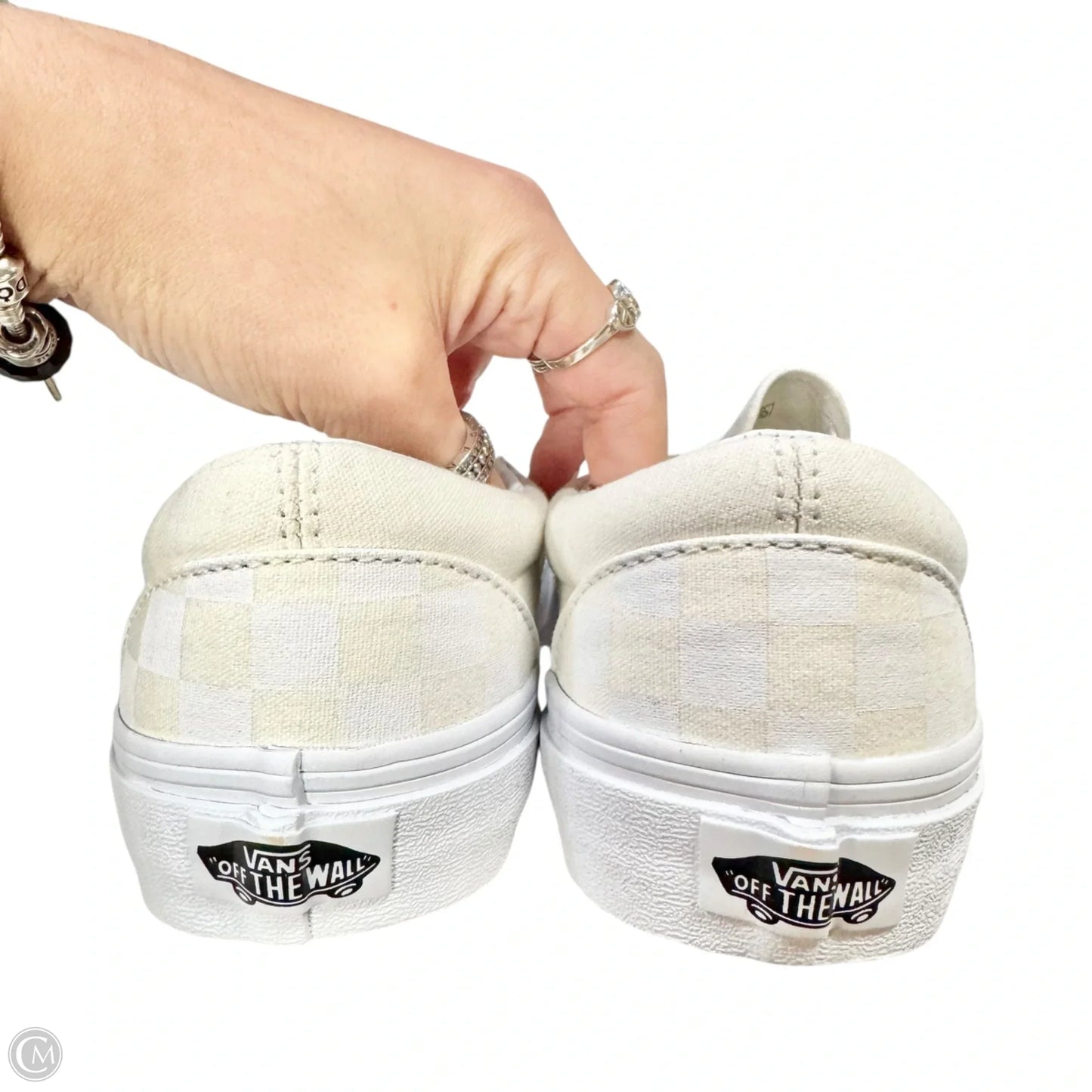 Shoes Athletic By Vans In Cream & White, Size: 7