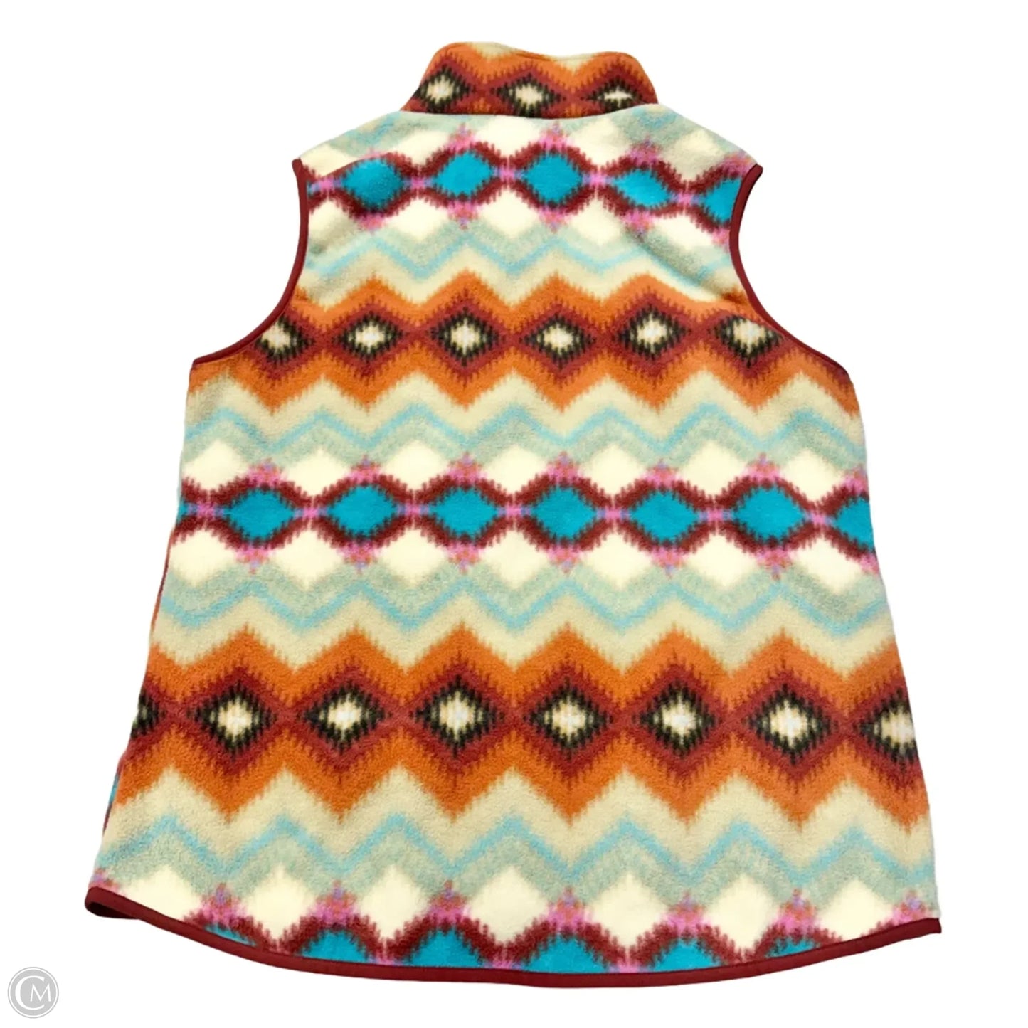 Vest Fleece By Patagonia In Blue & Brown, Size: Xl