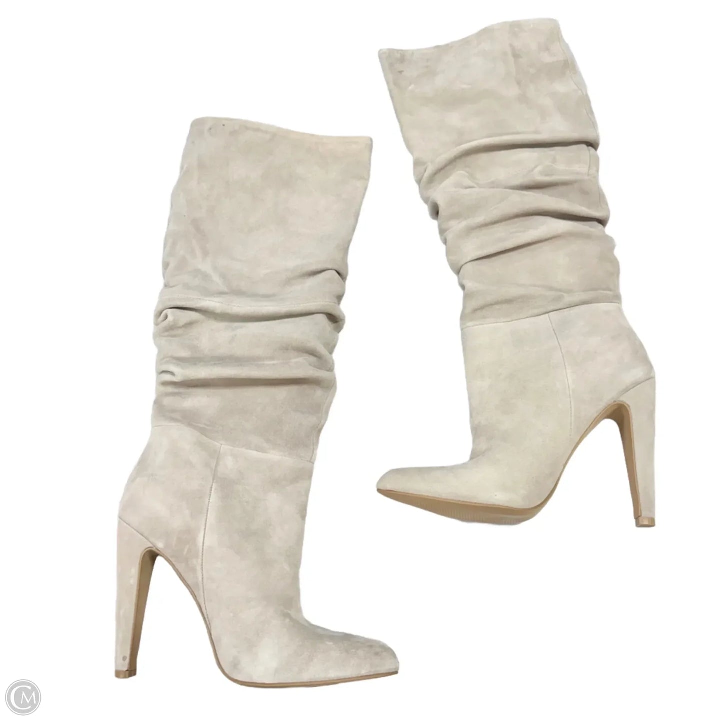 Boots Mid-calf Heels By Nordstrom In Grey, Size: 6.5