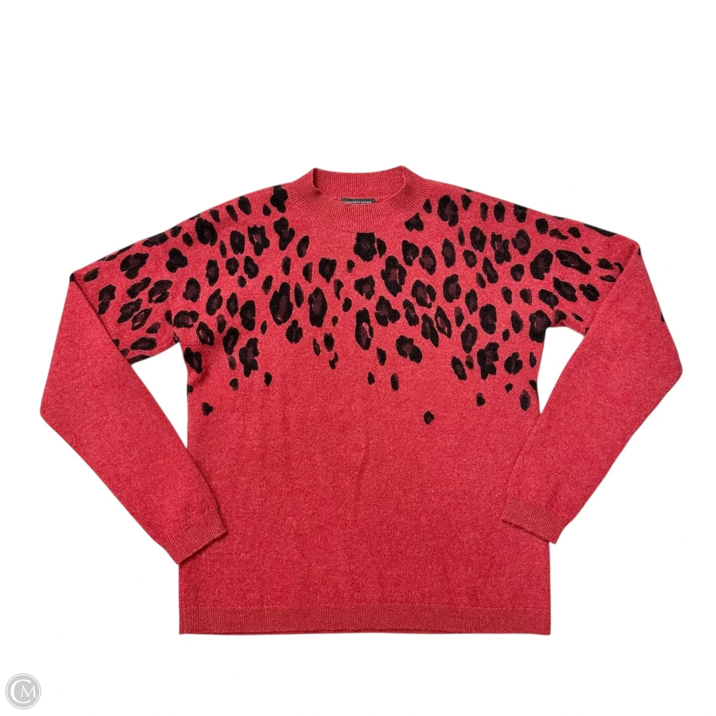 Sweater Cashmere By Saks Fifth Avenue In Leopard Print, Size: S