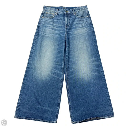Jeans Wide Leg By J. Crew In Blue Denim, Size: 8p