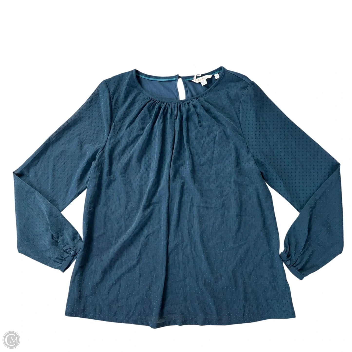 Top Long Sleeve By Boden In Blue, Size: L